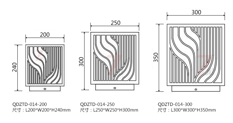 (QDZTD-014)~zΰ^200mm250mm300mmߴʾD
